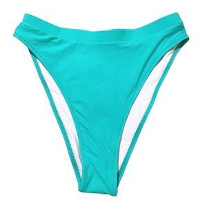 New Blooming Jelly Turquoise High Waist High Cut Leg Cheeky Bottoms Size Large